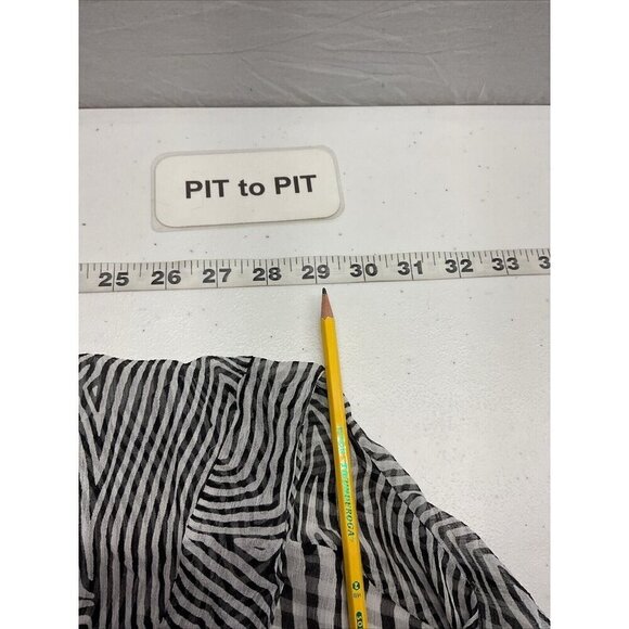 Isabel Marant Etoile Black Striped sheer 3/4 sleeve silk top Blouse sz 42 us MED - Picture 10 of 14